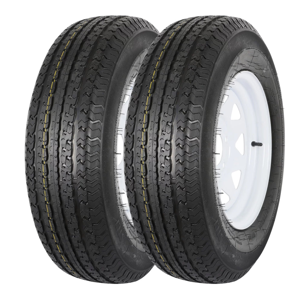ST205/75R14 8-Ply Trailer Tire with Rim Set of 2 H3936