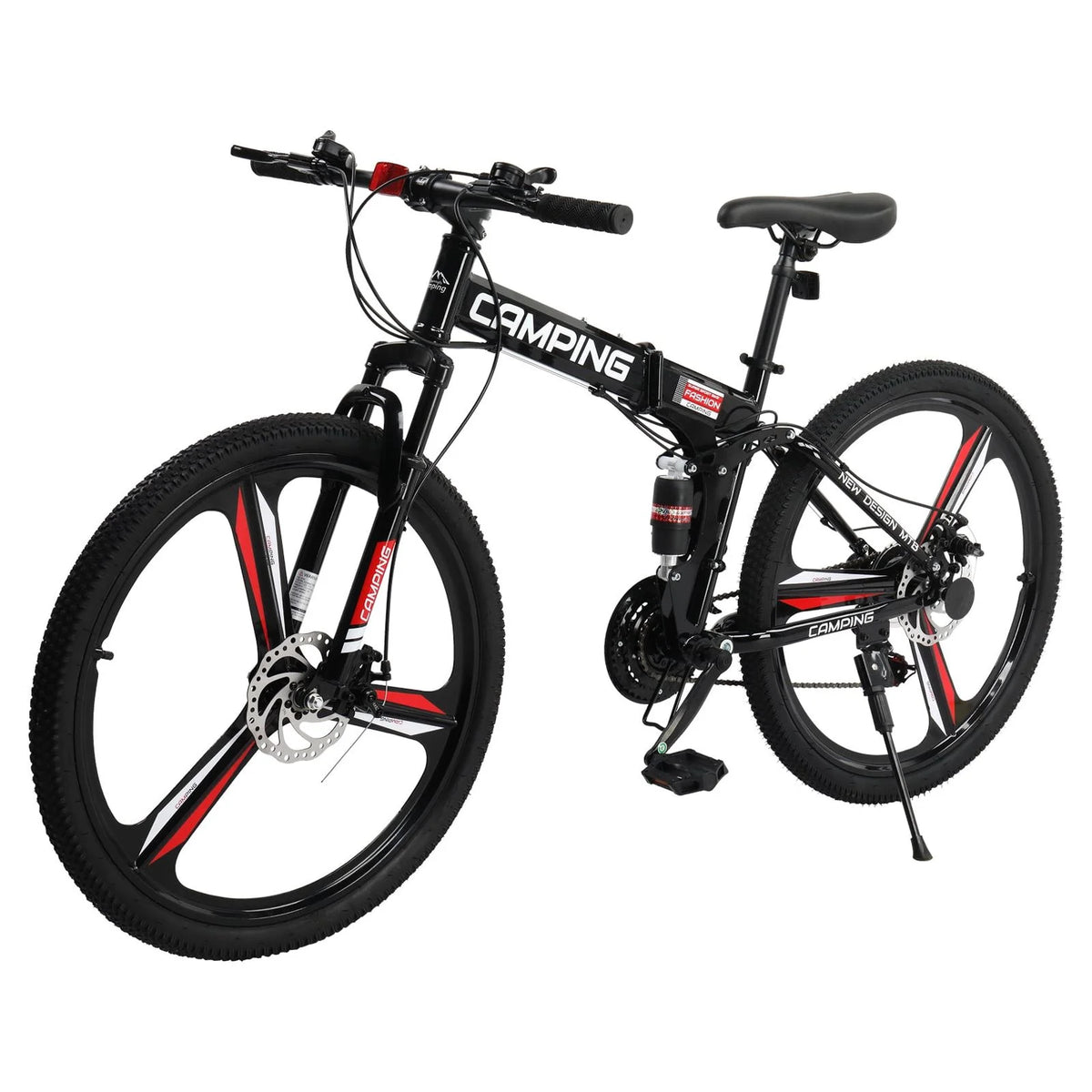 Folding Mountain Bike 21 Speed Black M8194