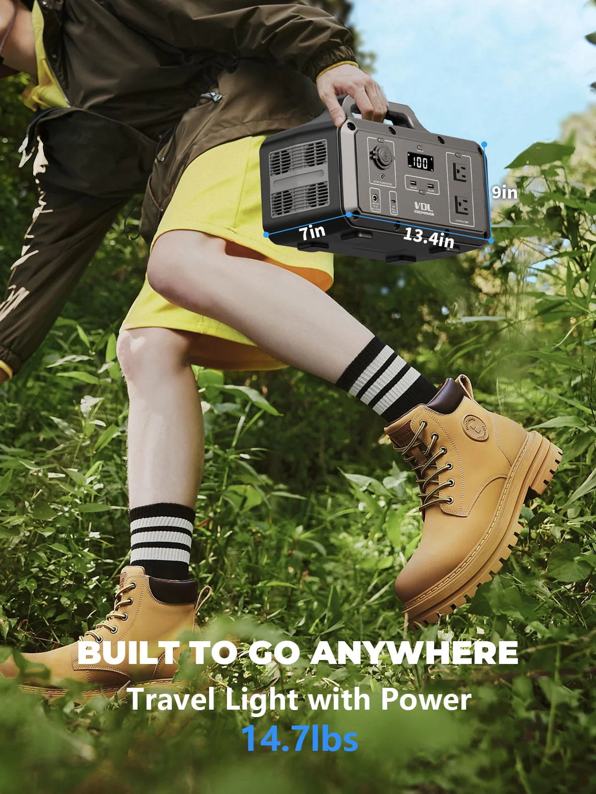 Portable Power Station 800W 510Wh Solar Generator D1596
