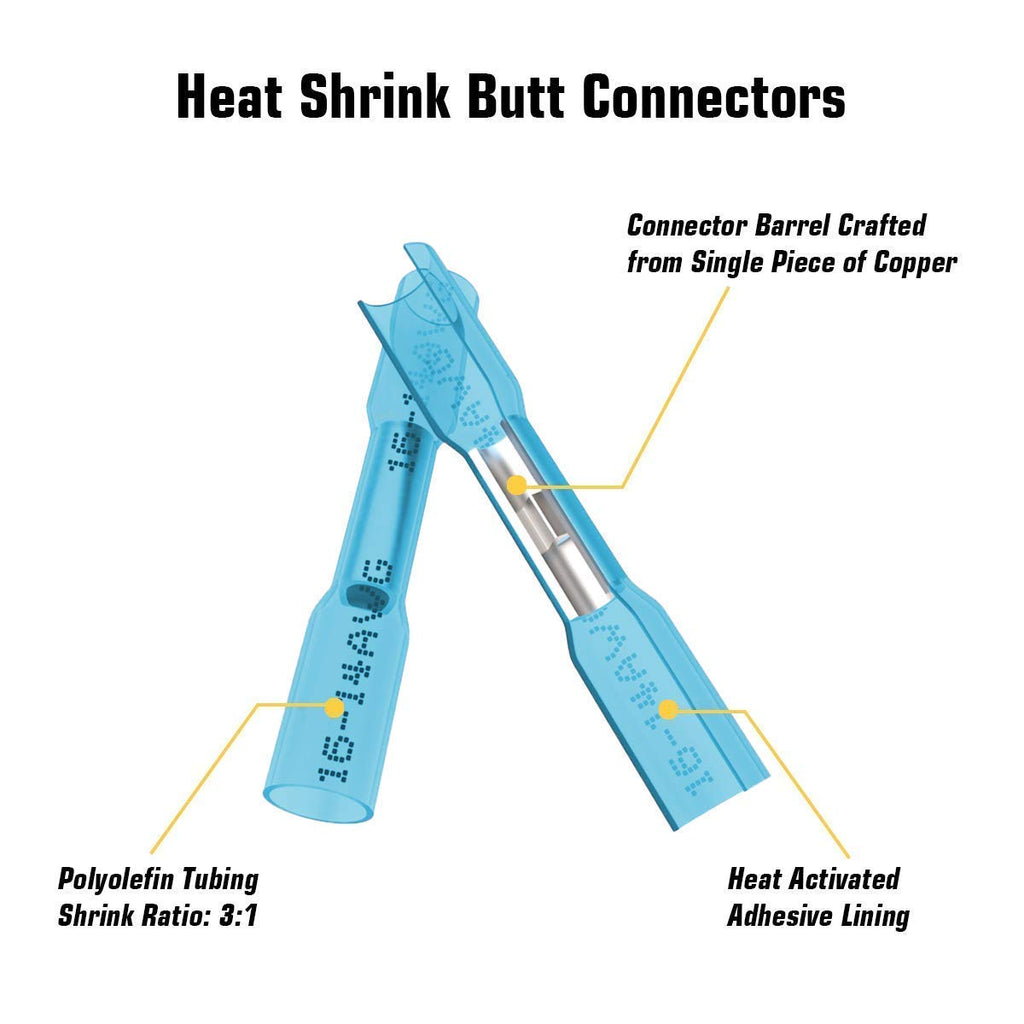 660 PCS Waterproof Insulated Heat Shrink Butt Connectors L1371