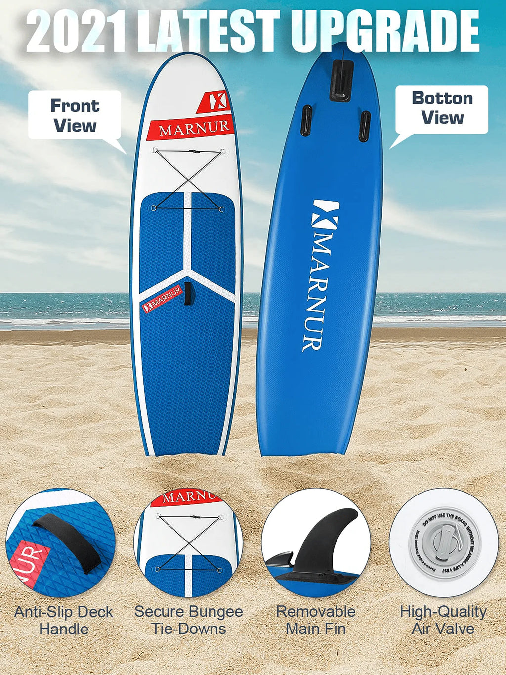 Inflatable Paddle Board with Non-Slip Deck and Pump and Paddle T916