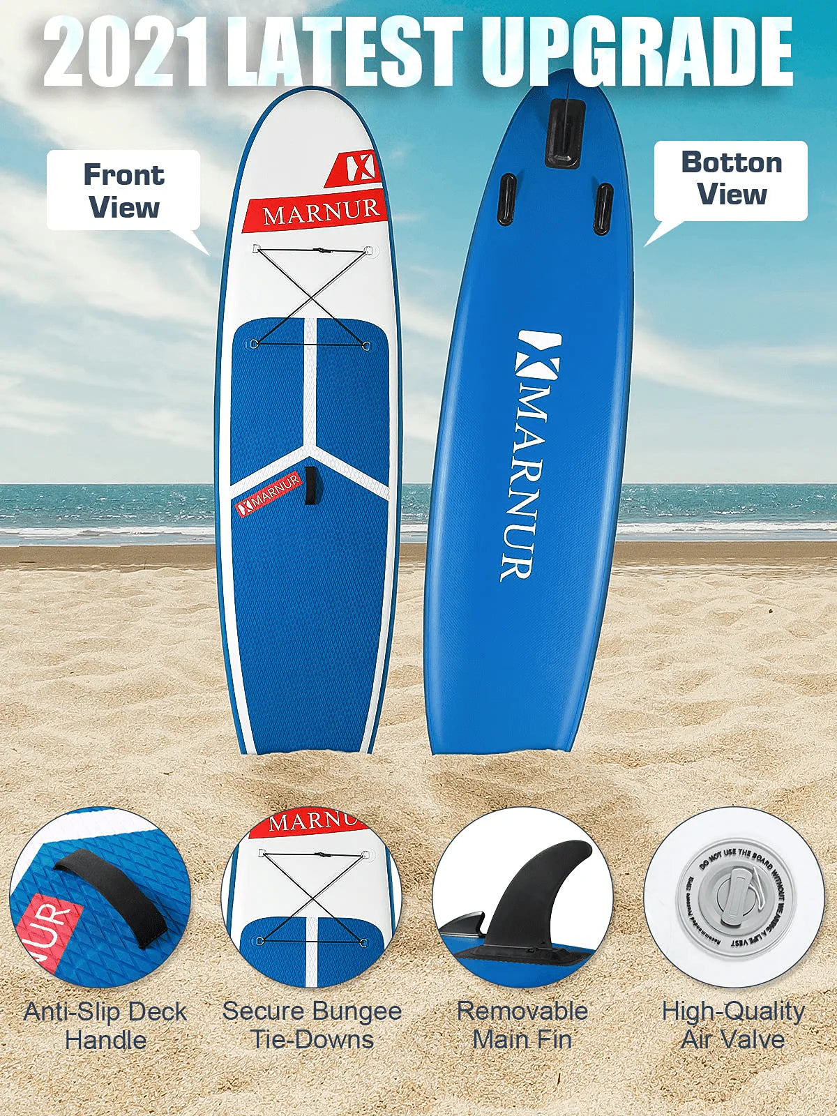 Inflatable Paddle Board with Non-Slip Deck and Pump and Paddle T916