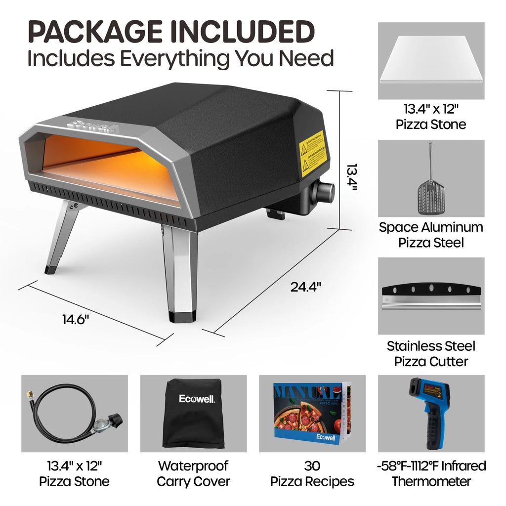 12” Gas Outdoor Pizza Oven and Accessories D928