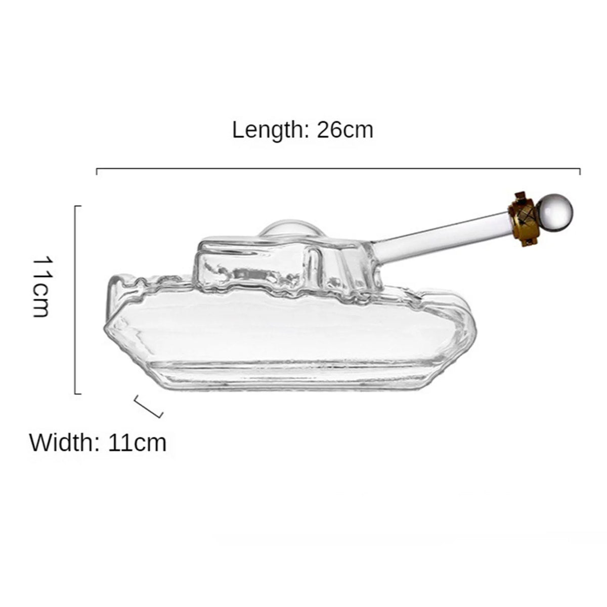 Tank Shaped Clear Decanter V4905