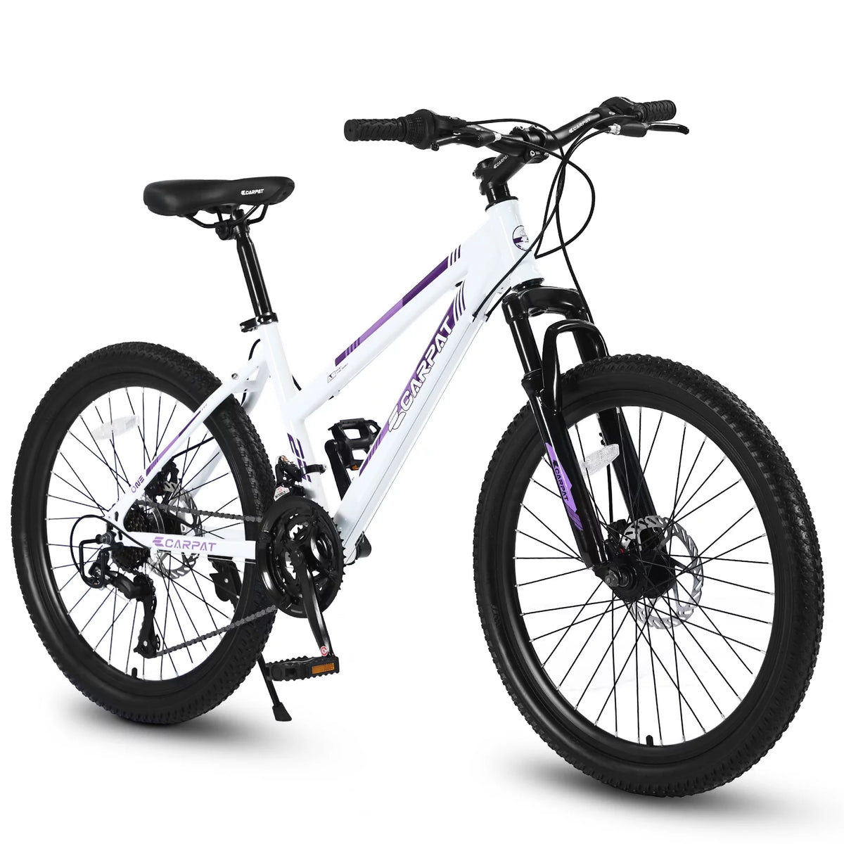 24 inch Mountain Bike with Dual Disc Brakes White Q707649