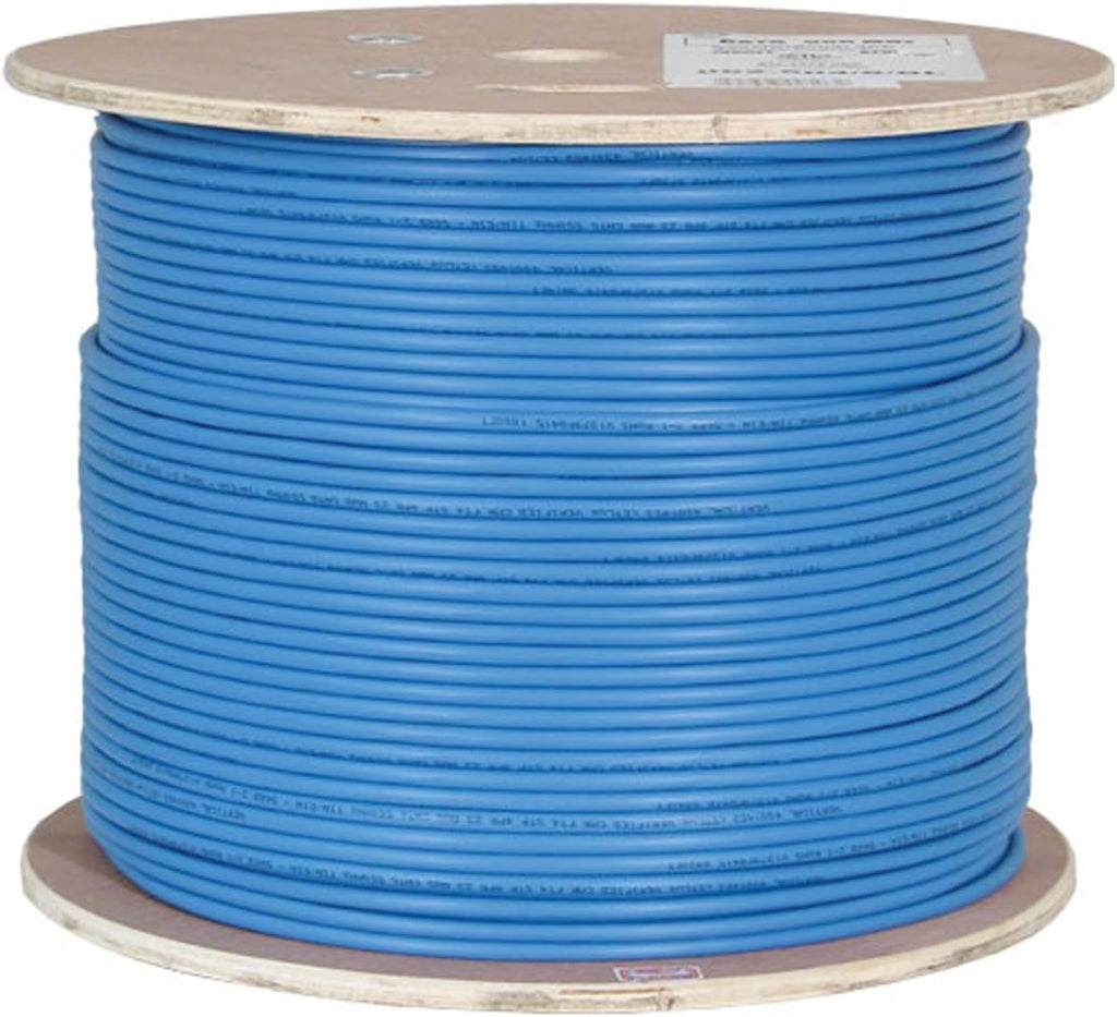 White Cat6A Shielded 23AWG Bare Copper 1000ft Ethernet Cable A496