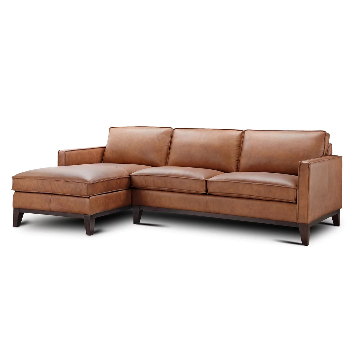 86" Brown Top Grain Leather Sofa U872613