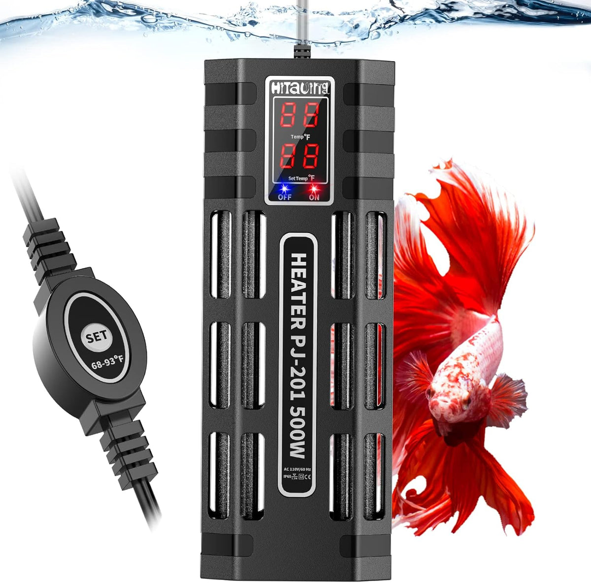 200W/300W/500W Submersible Aquarium Heater Y28626