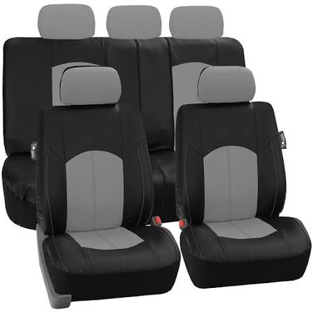 Perforated Leatherette Full Set Car Seat Covers Z34572