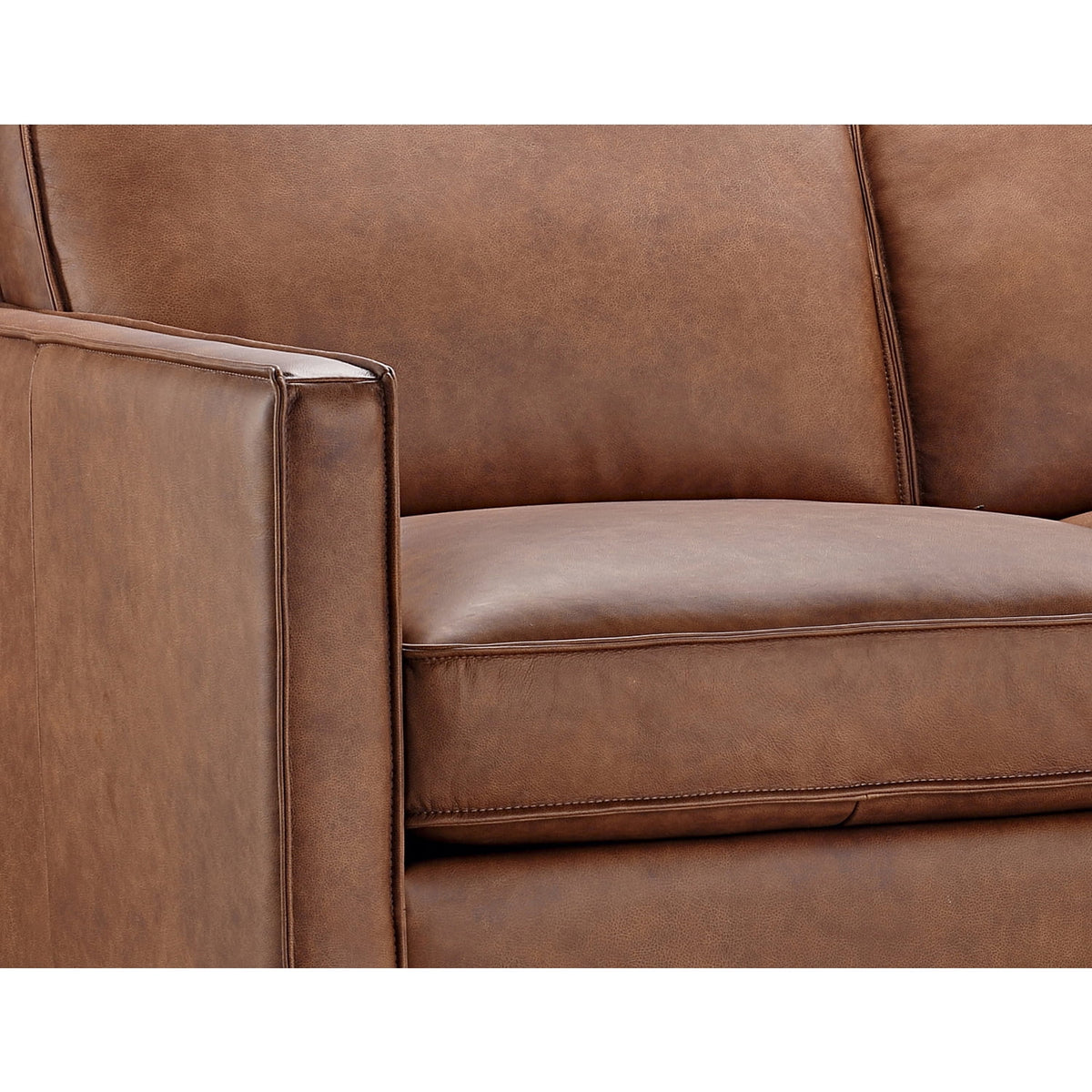 86" Brown Top Grain Leather Sofa U872613