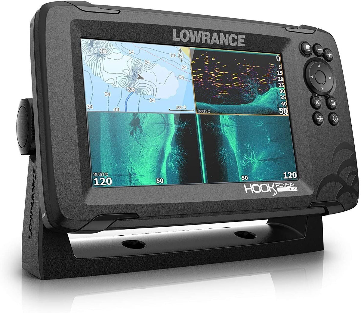 9 In. Fishfinder with TripleShot Down Scan Sidescan Imaging and Mapping J82719