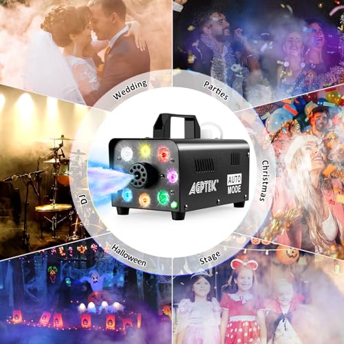 500W Portable LED Fog Machine with Lights & Wireless Remote Control P919