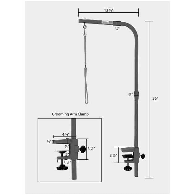 Groom Arm with Clamp 36In M7549