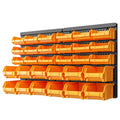 32 Piece Storage Bin Kit with Wall Panels Yellow and Black F75522