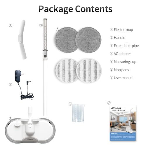 Cordless Electric Spin Mop with Water Sprayer and LED Headlight L901480