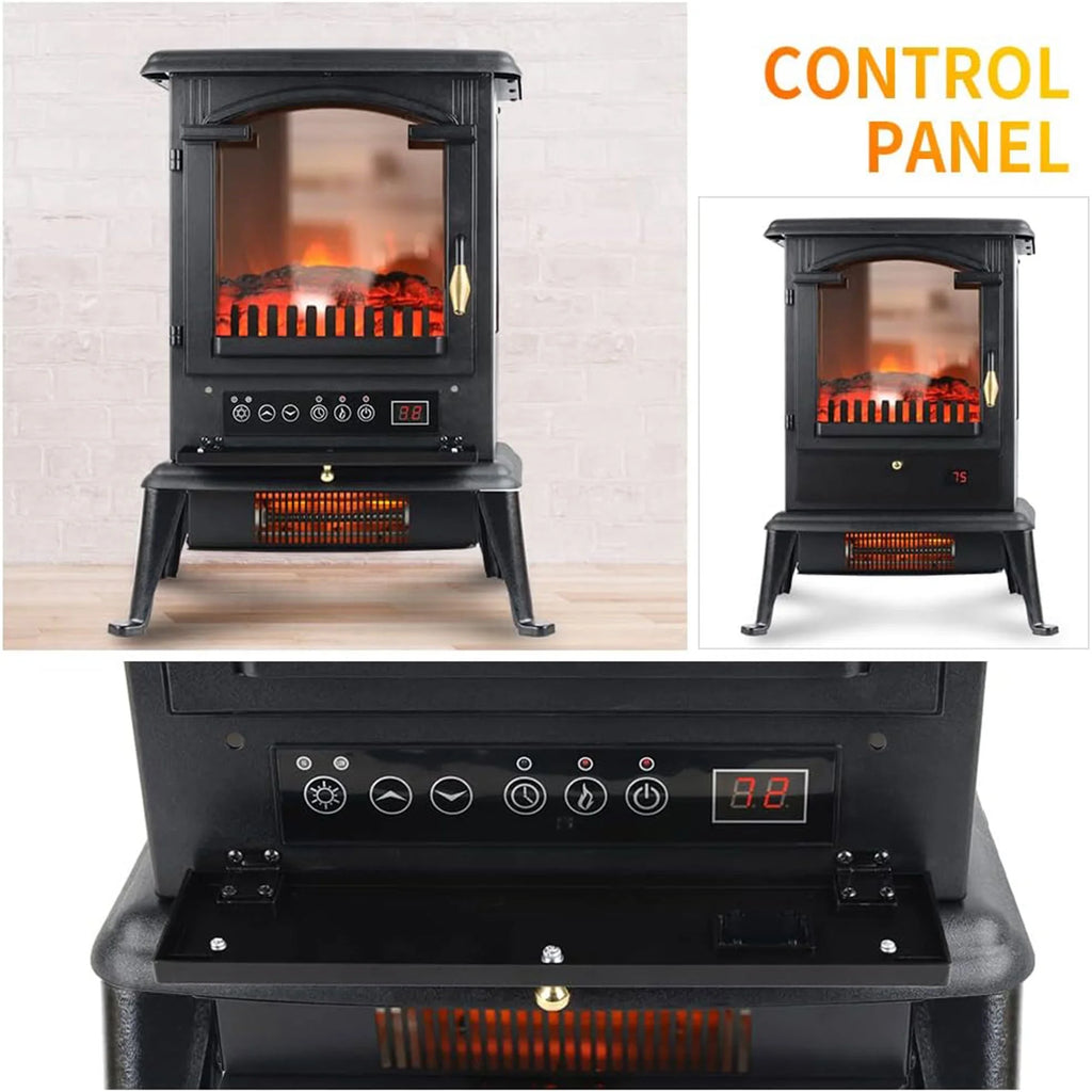 Freestanding Electric Fireplace Heater Stove with Remote 4 Pack S336