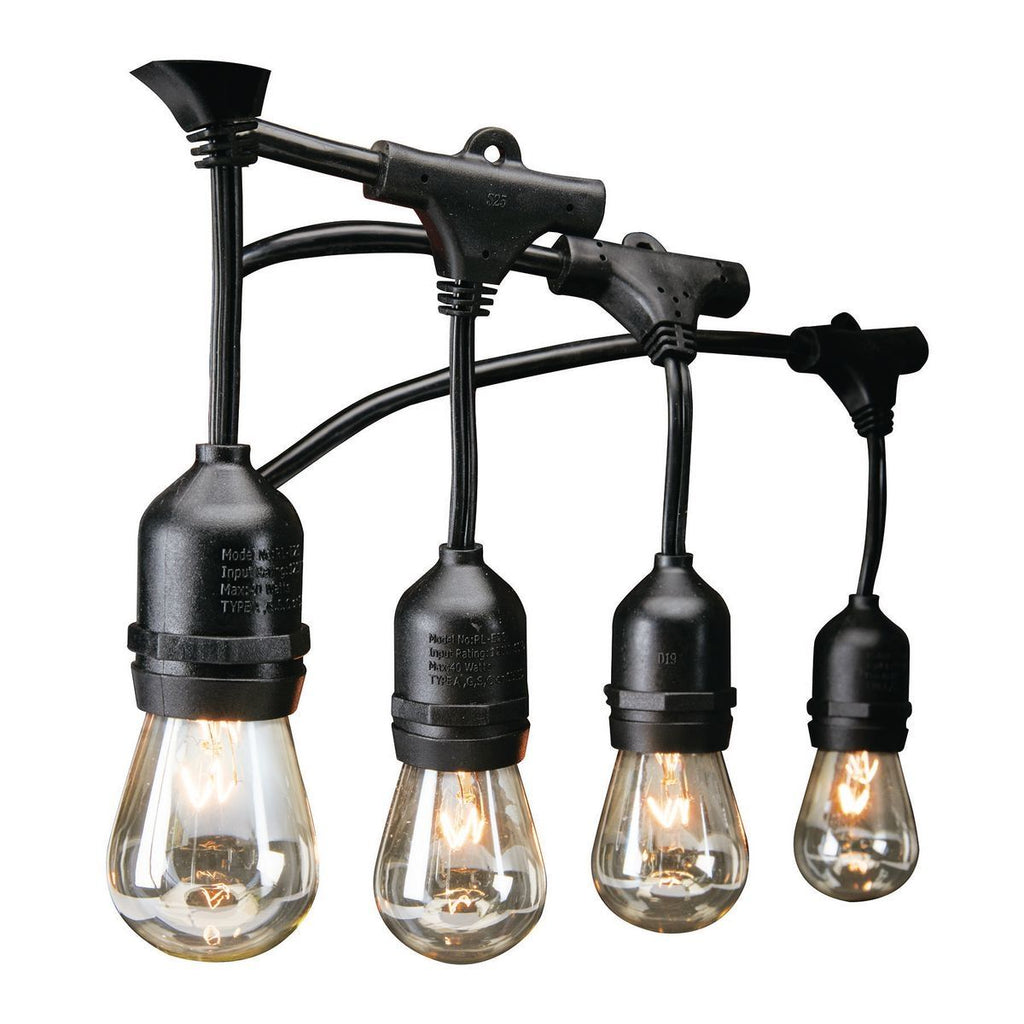 Black 12-Bulb Incandescent String Lights Z9059