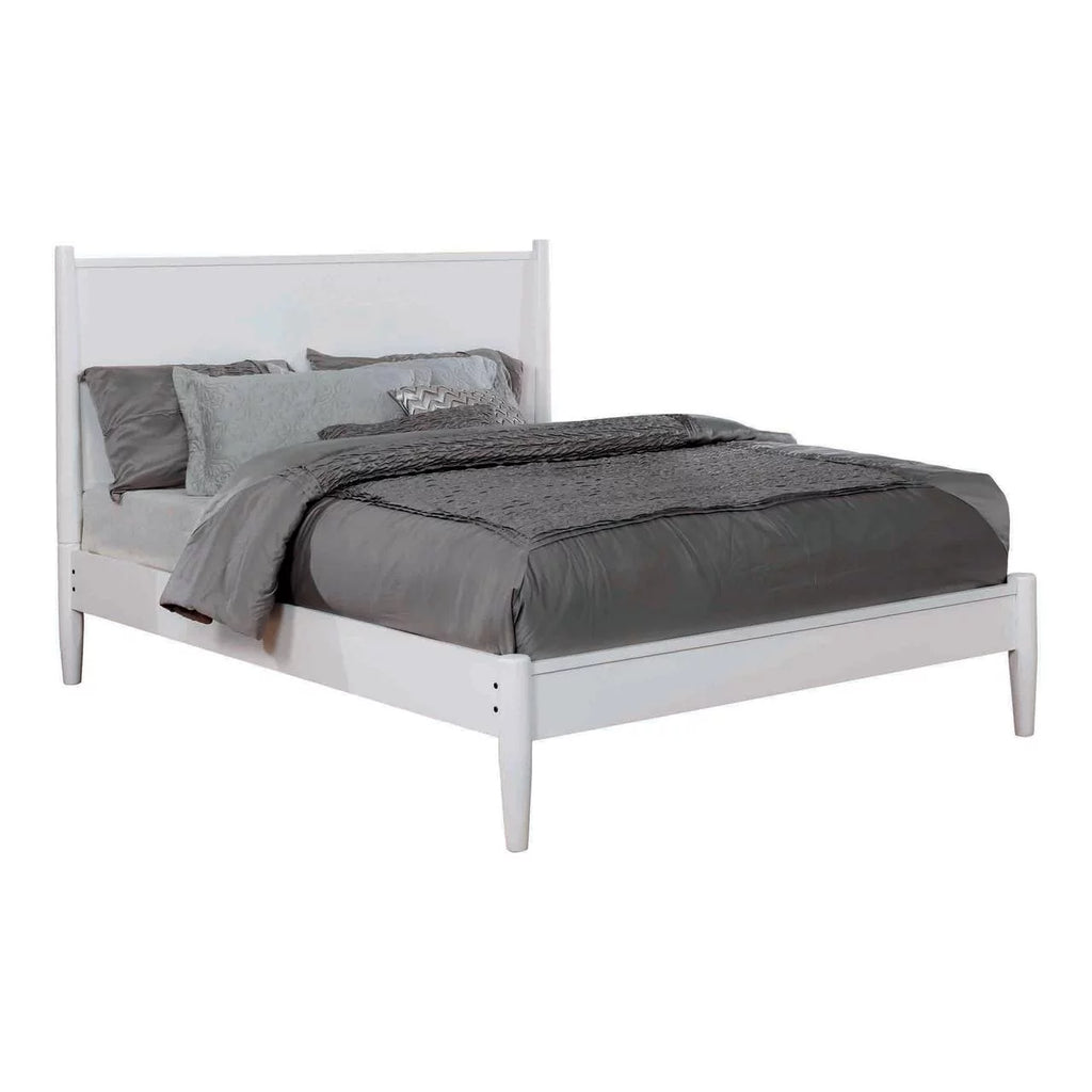 Solid Wood King Platform Bed with 8-Inch Memory Foam Mattress K80027