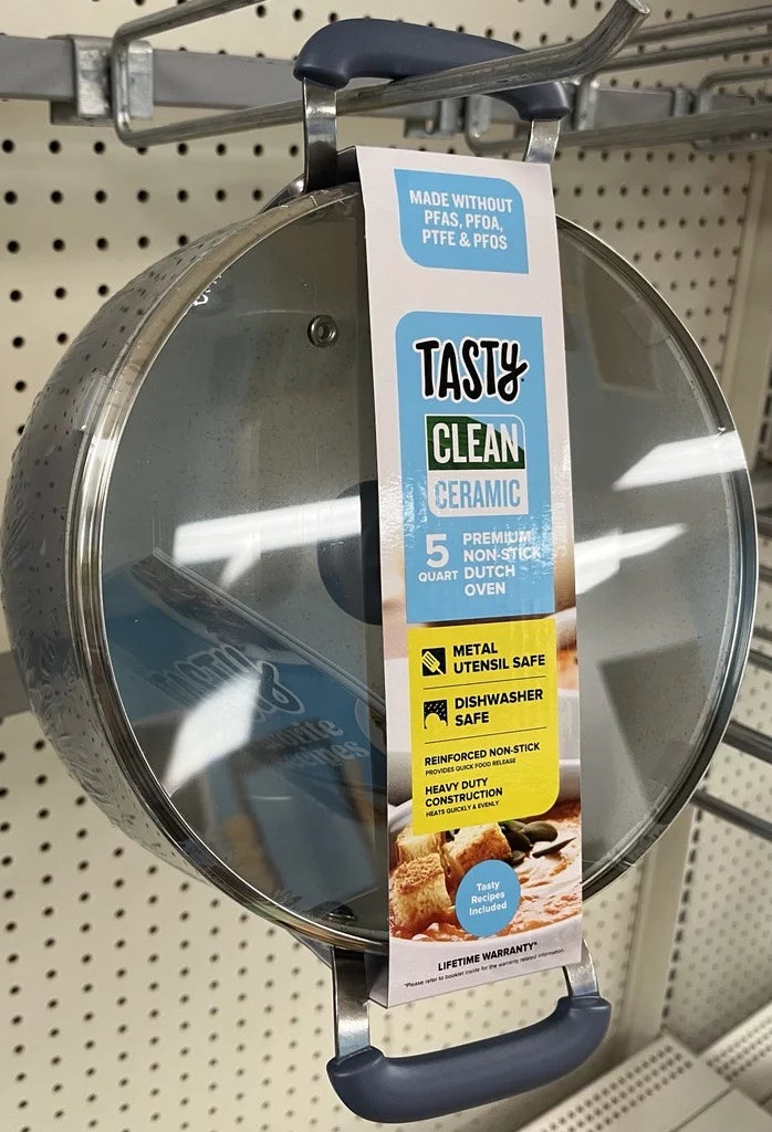 Slate Blue 5 Quart Non-Stick Ceramic Dutch Oven with Glass Lid X496