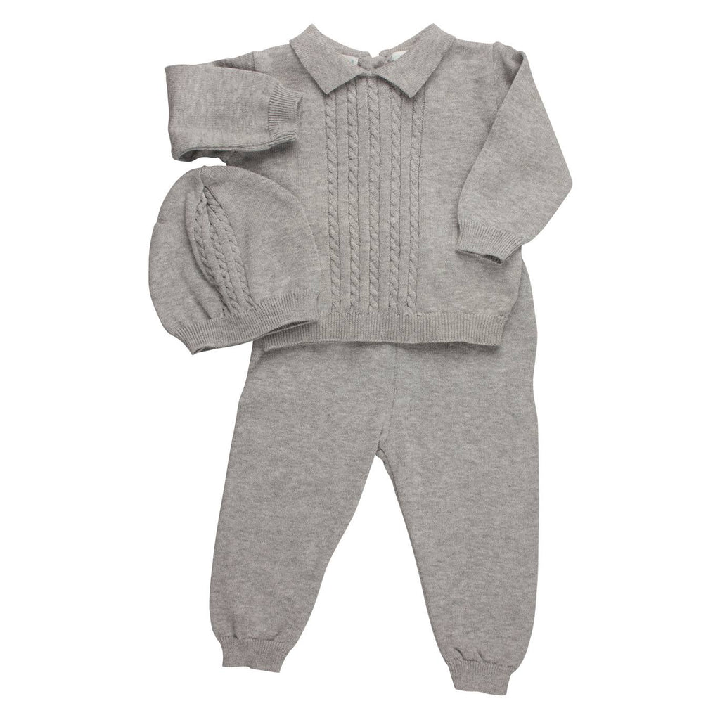 Cable Knit Two Piece with Hat F601226