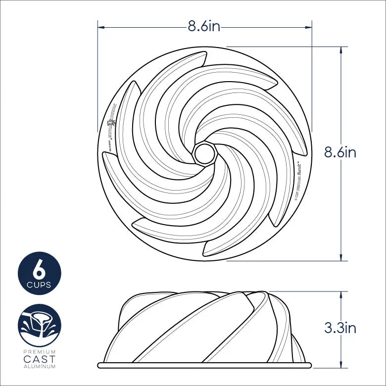 6 Cup Bundt Pan X104
