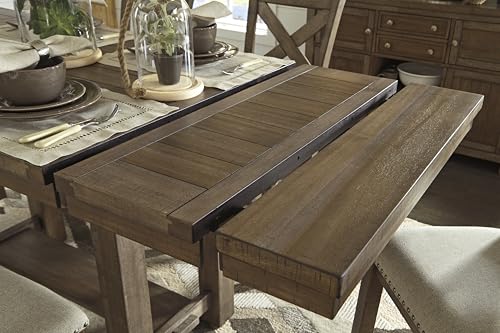 White Dining Extension Table with Trestle Base O783241