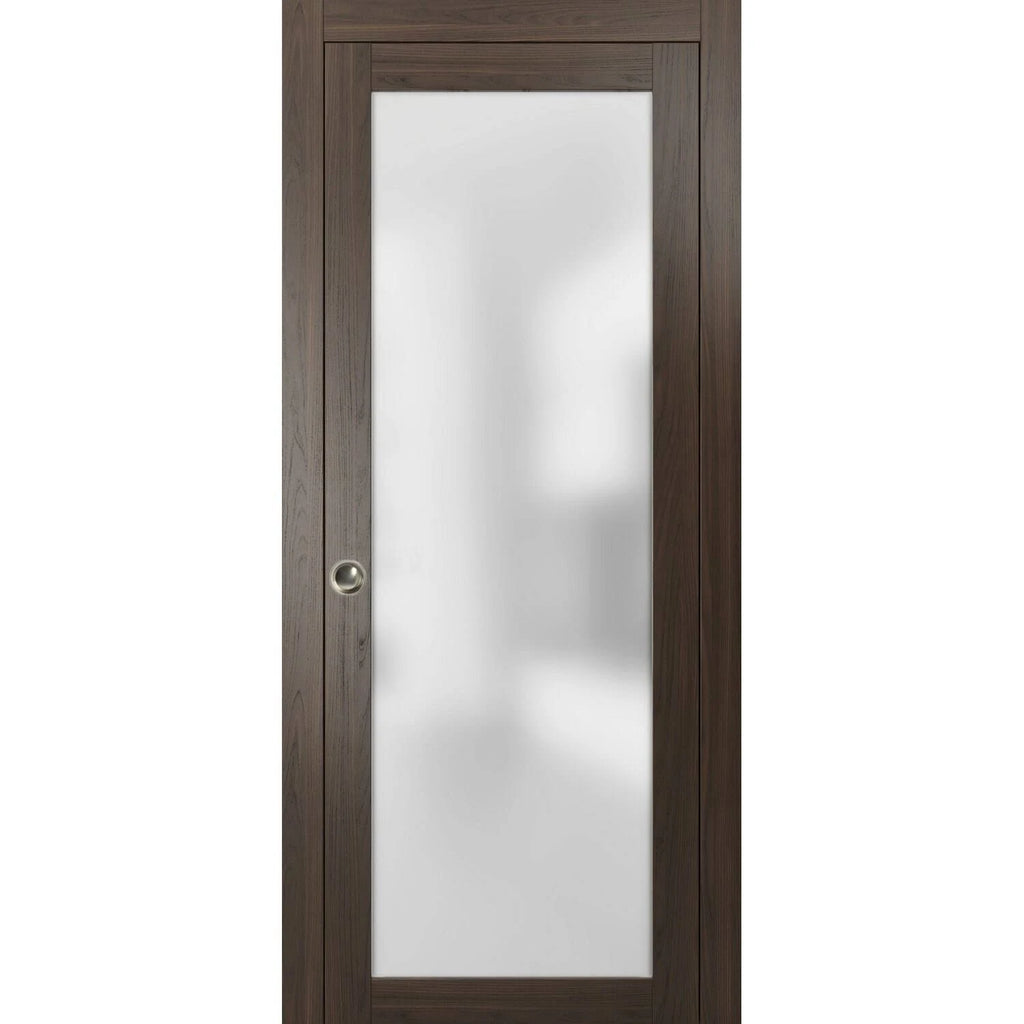Glass Sliding Pocket Door Brown O73811