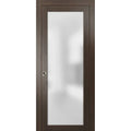 Glass Sliding Pocket Door Brown O73811