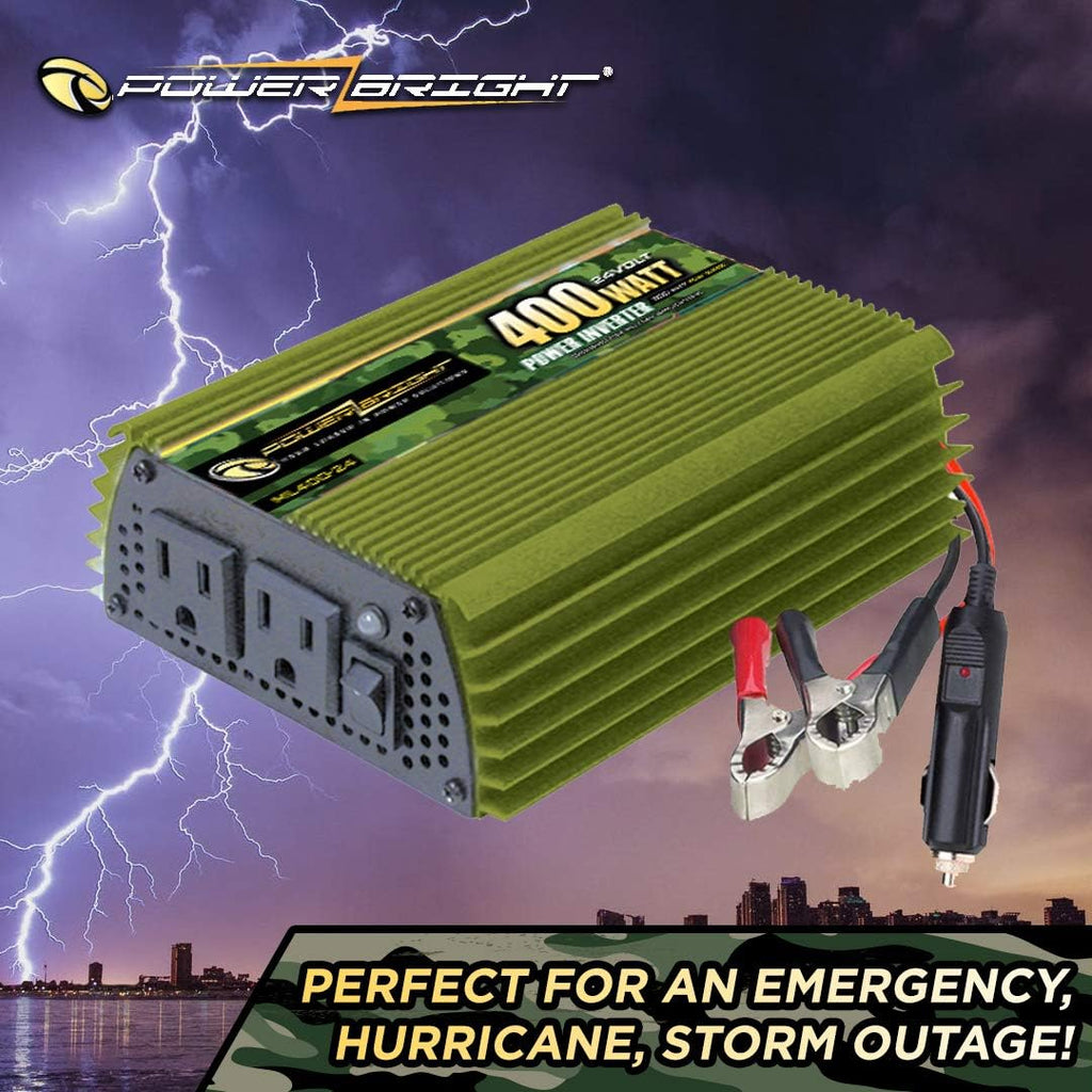 400 Watt DC 24V to 120V AC Modified Sine Wave Power Inverter U2954