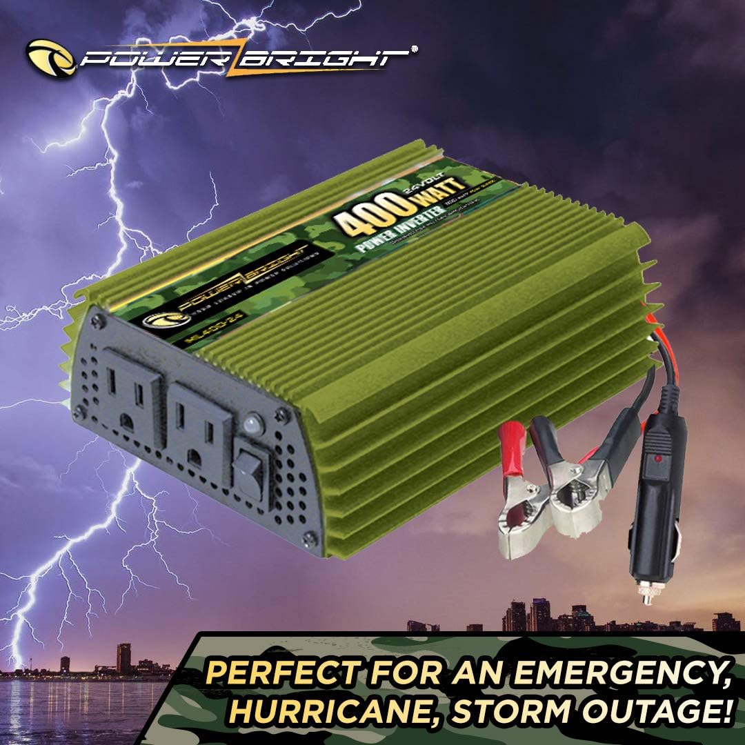 400 Watt DC 24V to 120V AC Modified Sine Wave Power Inverter U2954