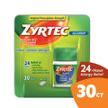24 Hour Allergy Relief Tablets 10 mg Cetirizine HCl 30 Ct W167