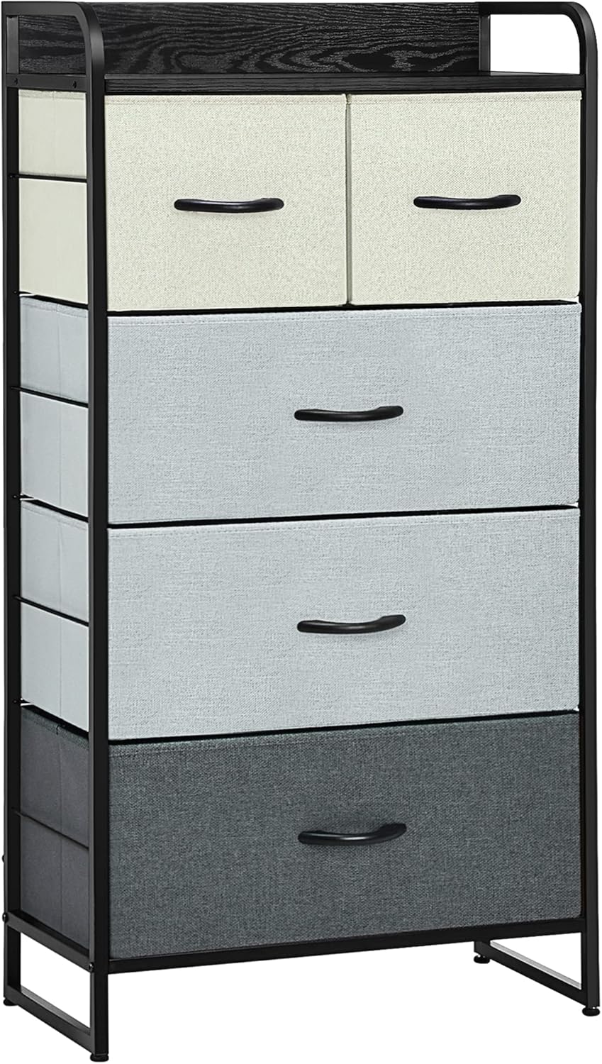 5 Drawer Fabric Dresser T2899