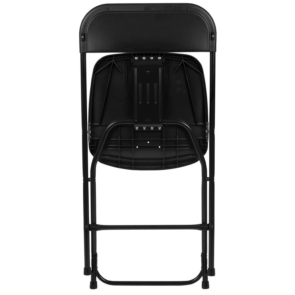 Black Plastic Folding Chair 2 Pack W9575