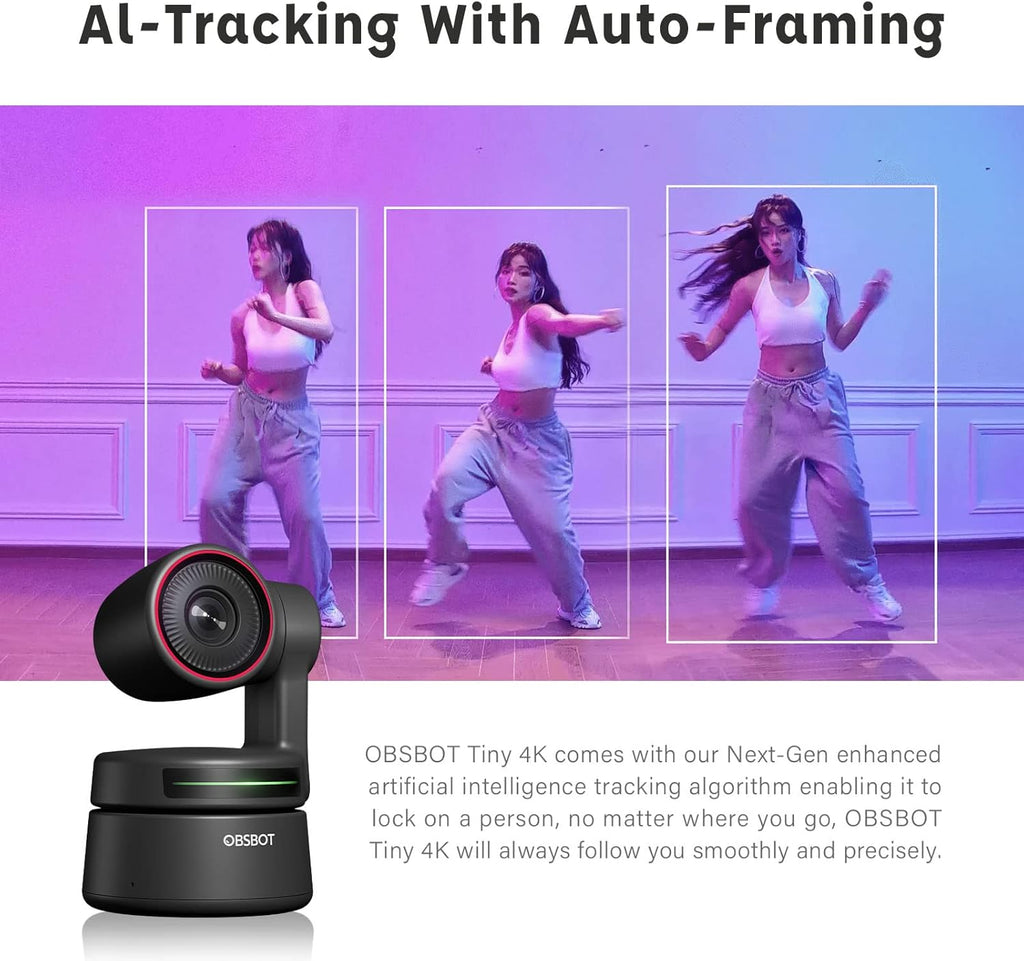 4K PTZ Webcam with Dual Omni-Directional Mic 4X Zoom V735