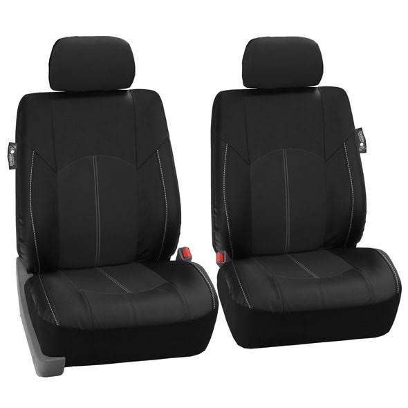Perforated Leatherette Full Set Car Seat Covers Z34572