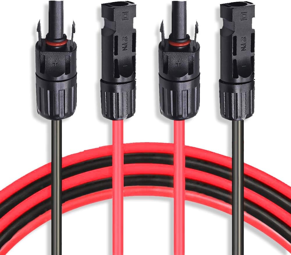 10 AWG 50 Feet Solar Extension Cable with Female and Male Connector D644