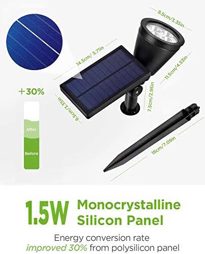 Solar Lights 2-in-1 Waterproof Outdoor Landscape Lighting T16554