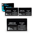 6V 12Ah Sealed Lead Acid Battery with F1 to F2 Terminal Adapters Q94241