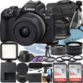 Mirrorless Camera with 18-45mm Lens, 64GB Memory Card, Case D627