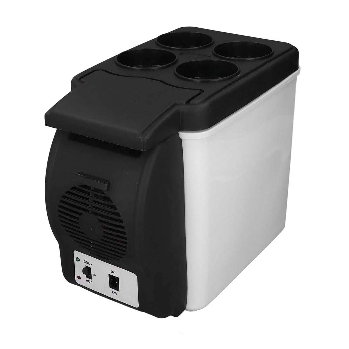 6L Portable Mini Fridge Black White G381