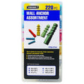 Wall Anchor Assortment, 220 Piece W59747