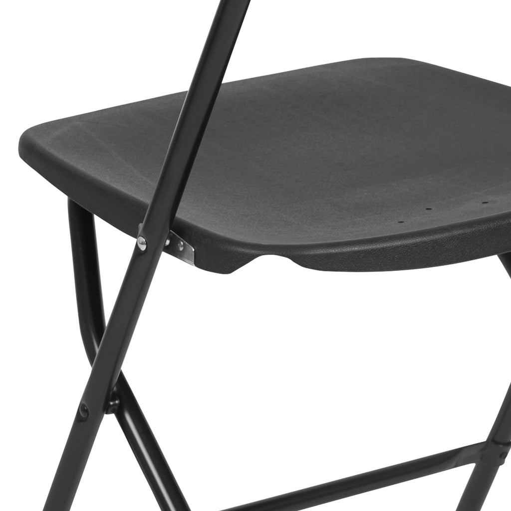 Black Plastic Folding Chair 2 Pack W9575