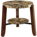Faux Marble & Cherry End Table F65454