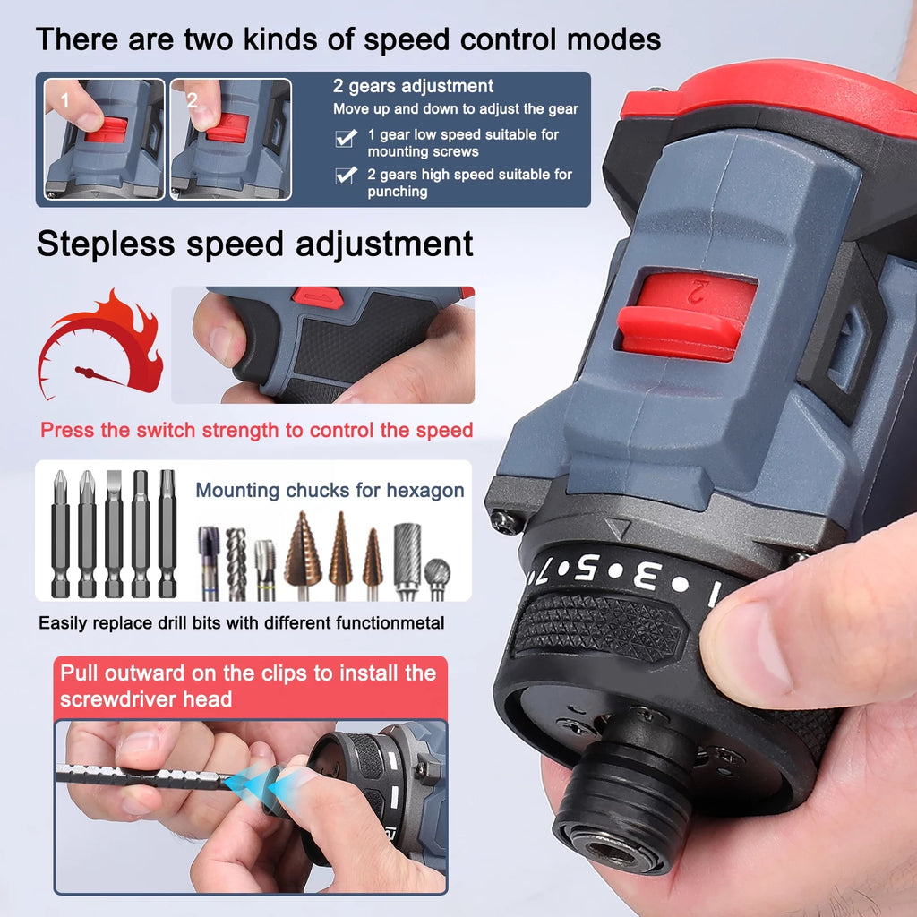 21V Electric Screwdriver 55Nm Torque K408