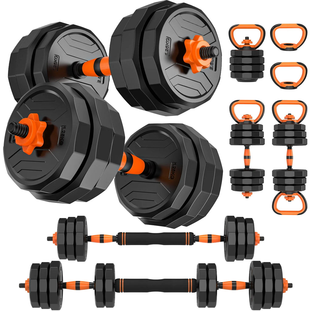 44lb 6-in-1 Adjustable Dumbbells Set with Connector N5930