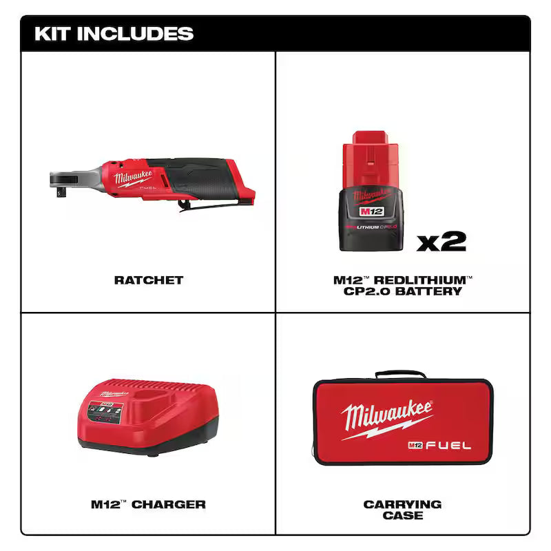 12V Lithium-Ion Brushless Cordless High Speed 3/8 in. Ratchet Kit E706