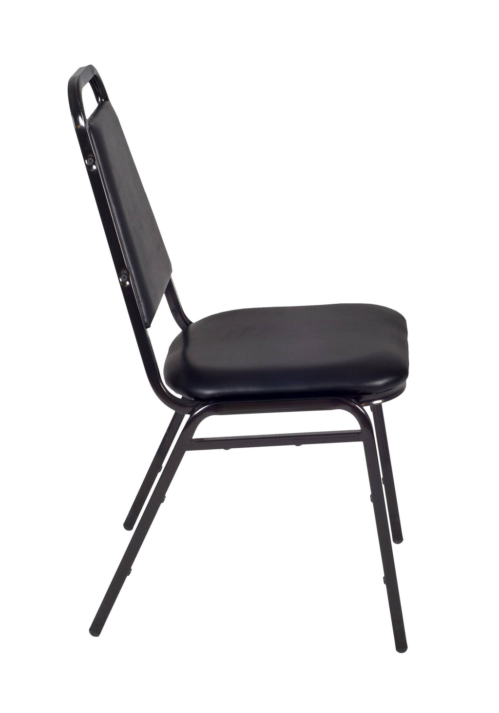 Maple Square Breakroom Table & 4 Black Stack Chairs Y5890