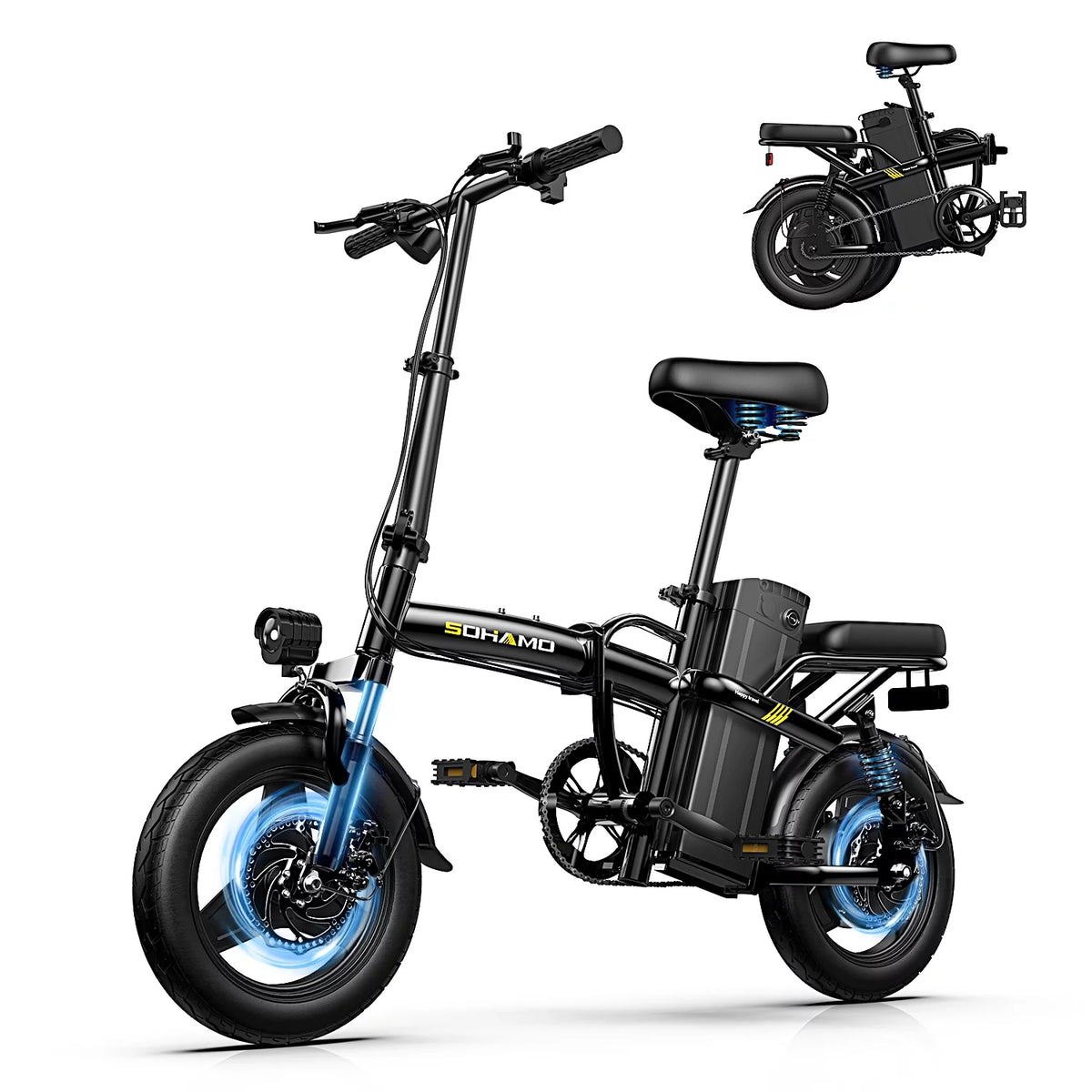 Electric Bike with 400W Motor 48V 13Ah Removable Battery Folding U964063