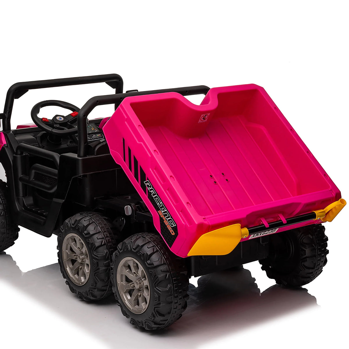 24V 2 Seater Ride on Dump Truck with Trailer Green K42633
