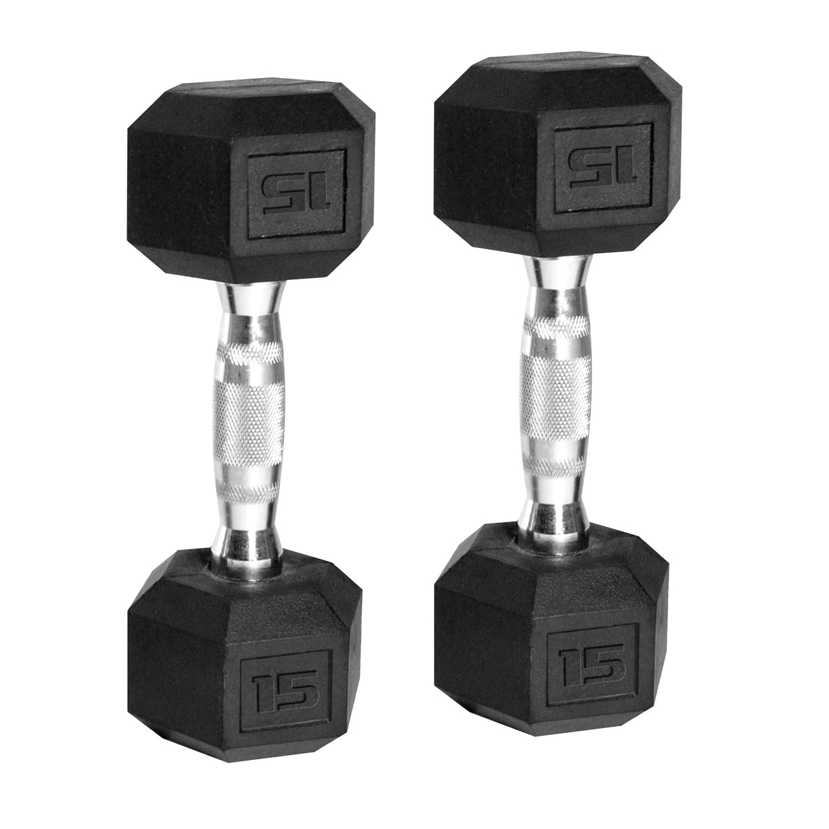 50 lb Rubber Hex Dumbbell Weight Set T134